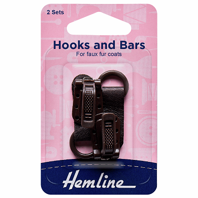 H402M.DB Hook and Bar Fastener: Dark Brown - 2 Pieces 